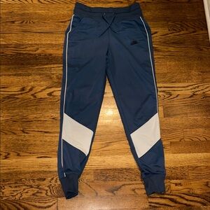 Nike Women's Navy and White Track Pants